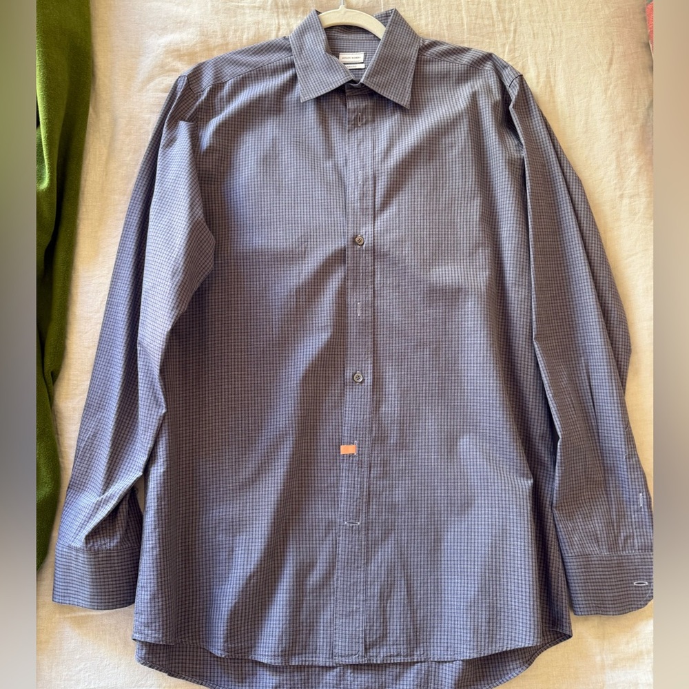 Luciano Barbera Lavender Plaid Shirt